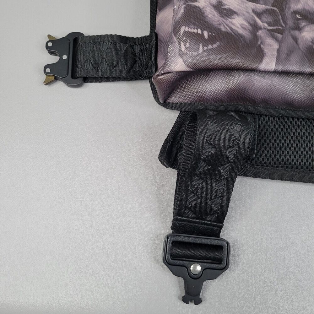 Sprayground Black and Gray Bulldog Backpack - Picture 7 of 16